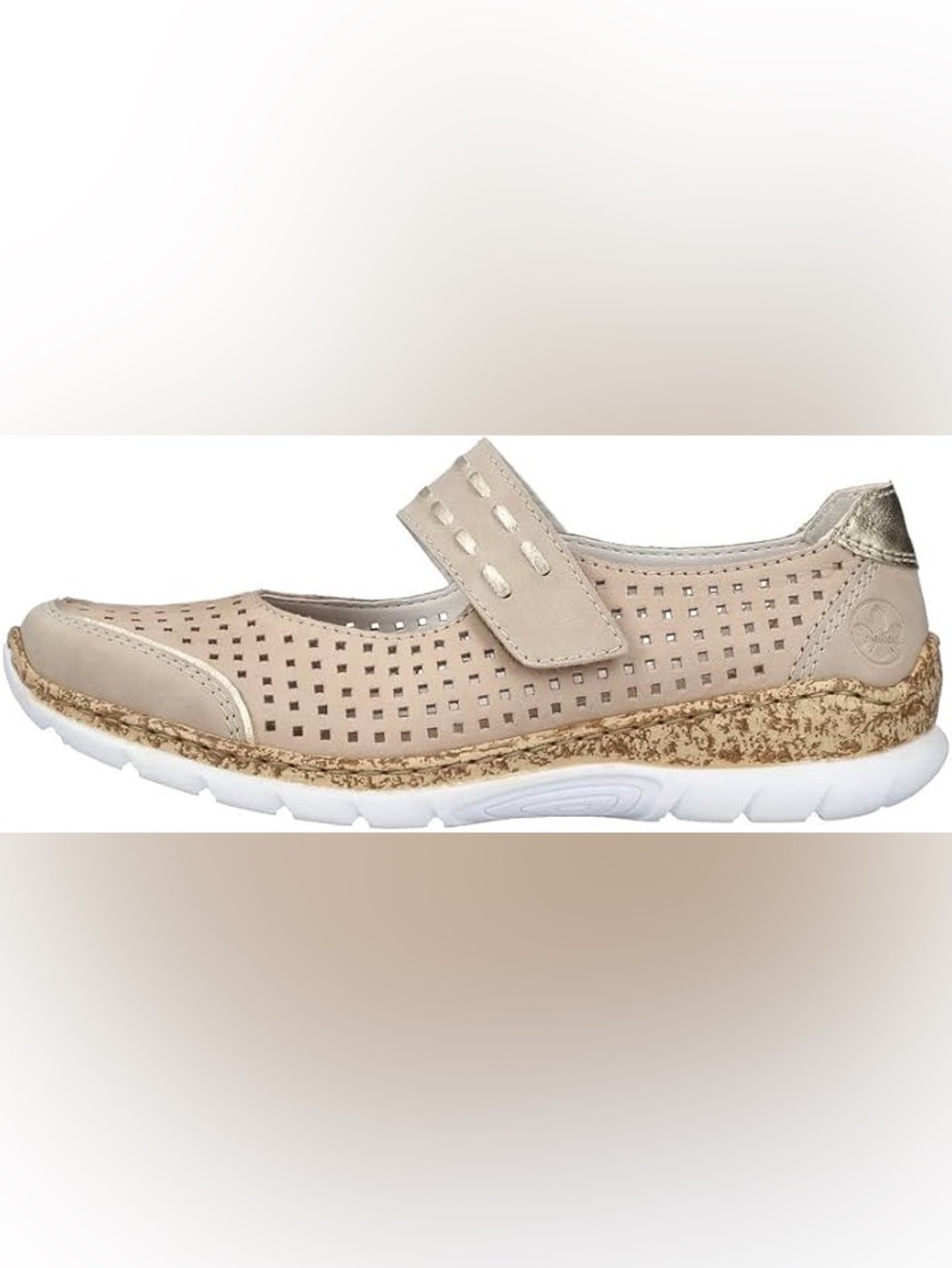 Rieker Nikita strap loafer Comfort Mary Jane Slip-On in Beige size 5.5